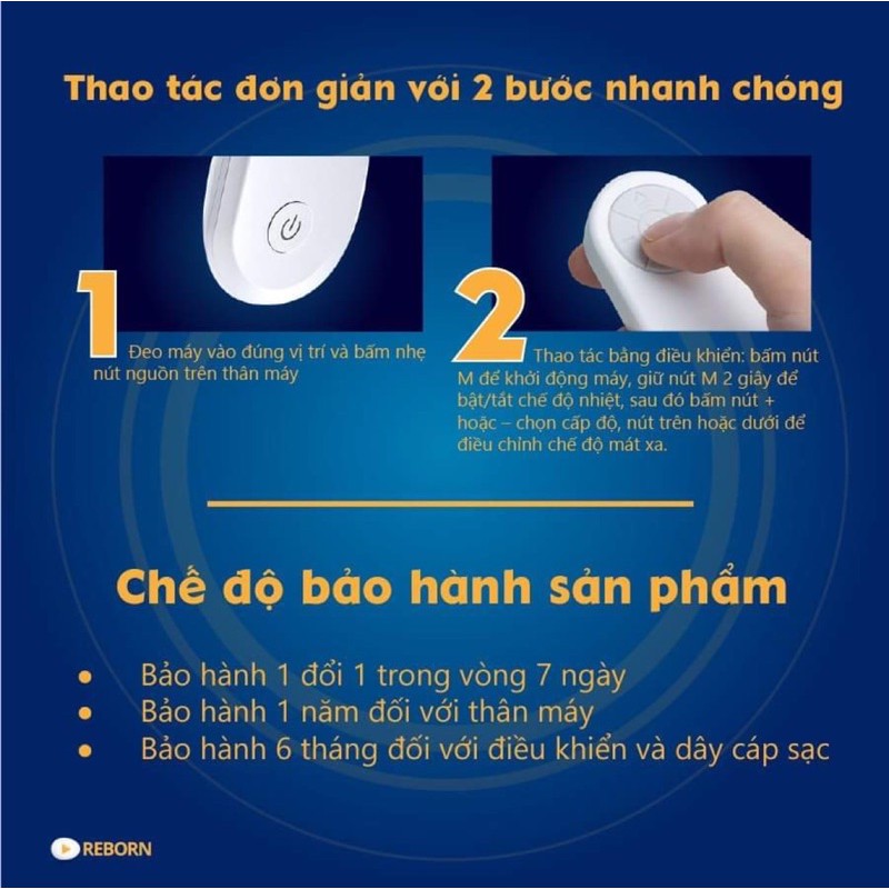 [BH 12 tháng] Máy mát xa cổ vai gáy Reborn Hàn Quốc kèm hdsd Tiếng Việt