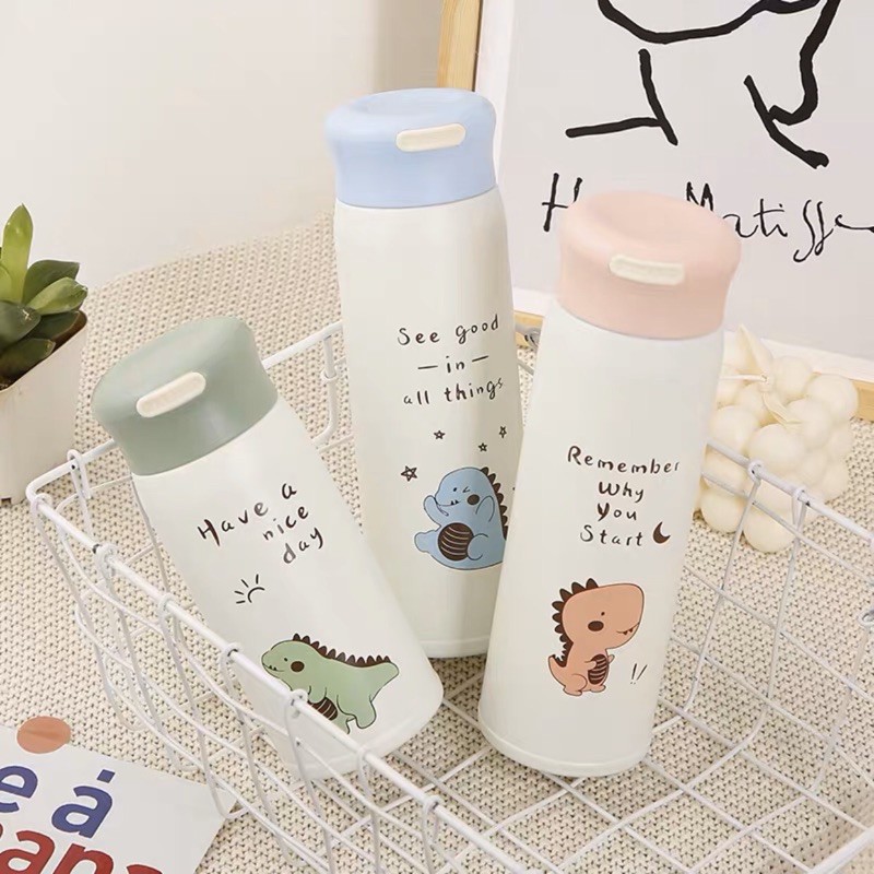 Bình giữ nhiệt khủng long inox 304 so cute 420ml Chia.er