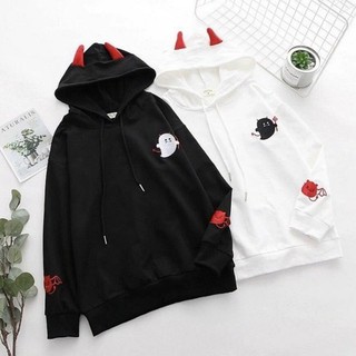 Áo Hoodie thiênsứ cắm sừng freesize SimpleMan Unisex