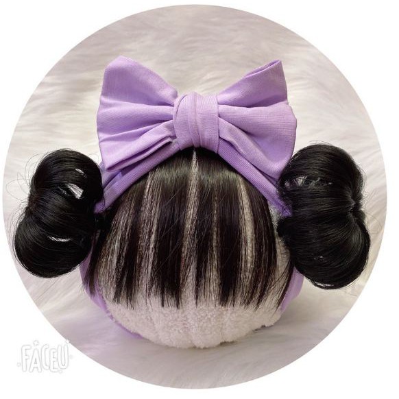 Turban gắn tóc giả cho bé