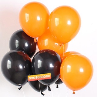 Bong bóng cam và đen Haloween . Bịch 20 cái