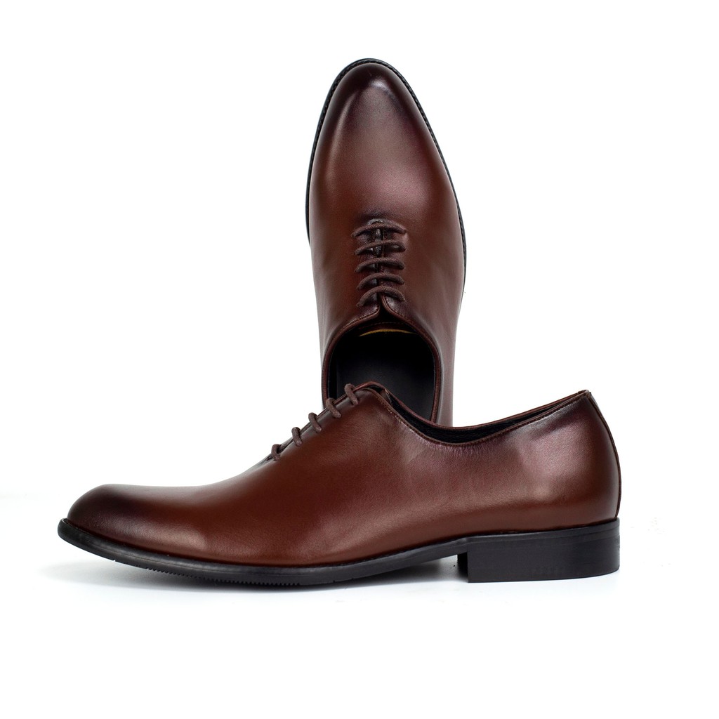 Giày nam oxford công sở da bò nappa cao cấp màu nâu G102- Bụi leather- hộp sang trọng -Bảo hành 12 tháng