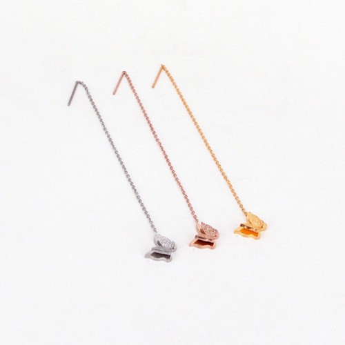 Bông Tai Chuỗi Dài Bướm Cát Titan Ko Đen TT 3297