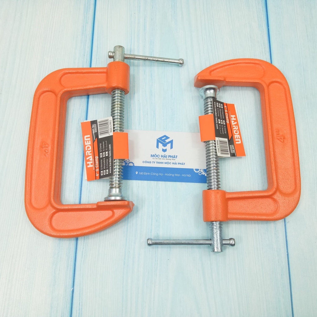 Vam G, Cảo G, Kẹp G, Kẹp gỗ, Kẹp hợp kim thép ông mặt bích Harden 600202-600201