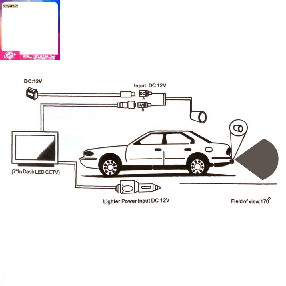 Camera chiếu hậu 4 đèn LED hồng ngoại dễ thương cho xe hơi | BigBuy360 - bigbuy360.vn