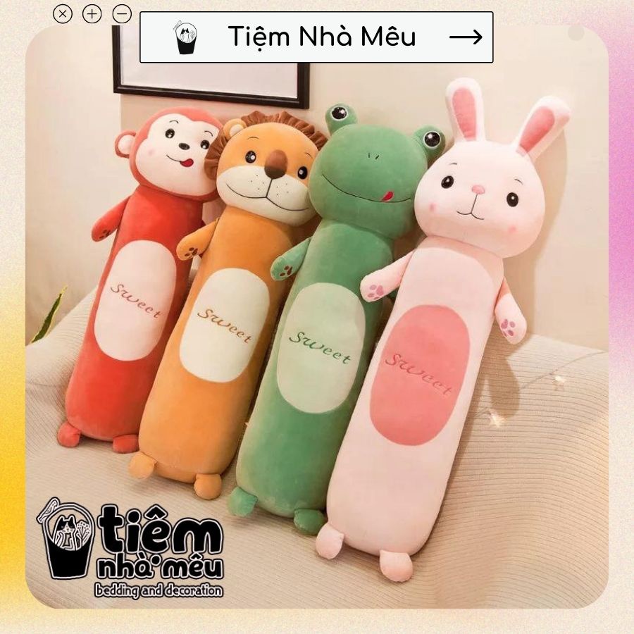 Gối Bông Ôm Thú Ngộ Nghĩnh Đáng Yêu - 4 Size 50cm , 70cm , 90cm , 110cm