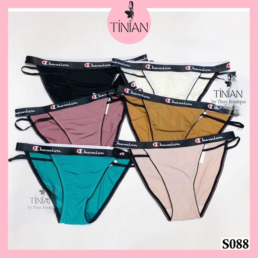 Quần lót nữ TINIAN thun lạnh trơn cao cấp cạp thấp dây sườn sexy gợi cảm S088
