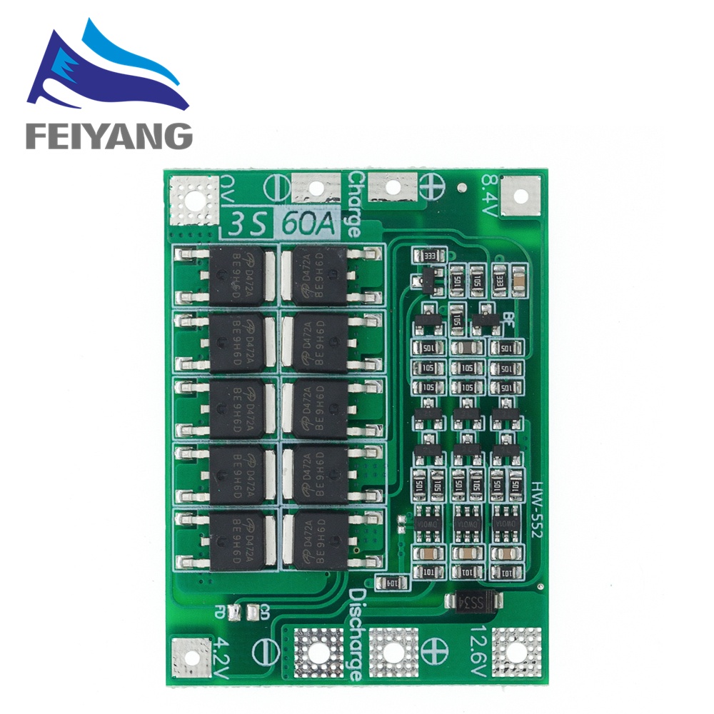 Bảng Sạc Pin Li-ion 3S/4S 40A 60A 18650 BMS Cho Động Cơ Khoan 11.1V 12.6V/14.8V 16.8V