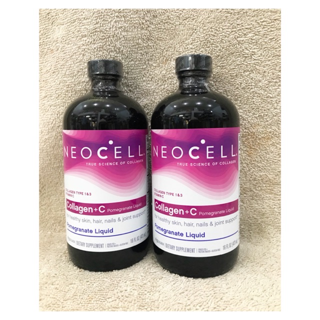 []MẪU MỚI] Collagen Neocell nước hương lựu 473ml.