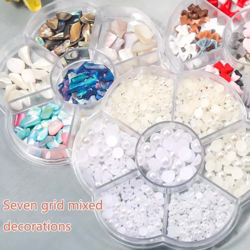 [Hàng mới về] Phụ kiện trang trí móng tay thời trang họa tiết hoạt hình 3D 7 trong 1 DIY