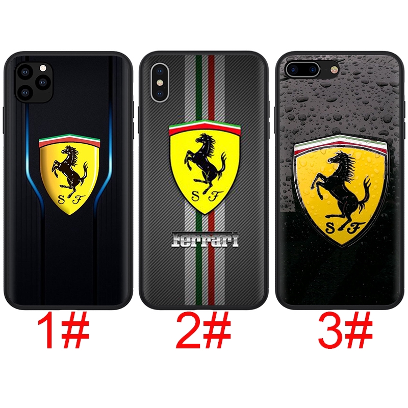 Ốp điện thoại dẻo họa tiết logo xe hơi Ferrari cho IPHONE 11 PRO XS MAX XR X 8 7 6S 6 PLUS 5S 5 SE 2020 D99