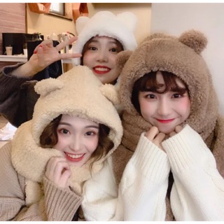 Mũ lông gấu ulzzang