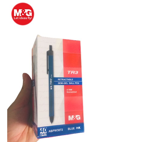 Bút bi dầu TR3, mực đậm 0.7 chính hãng M&G