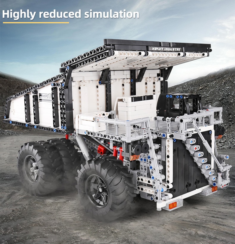 Đồ chơi Lắp ráp Mô hình siêu xe Mould King 13170 2005Pcs Technic 29699 Liebher Terex T284 Mining Excavator Dump truck