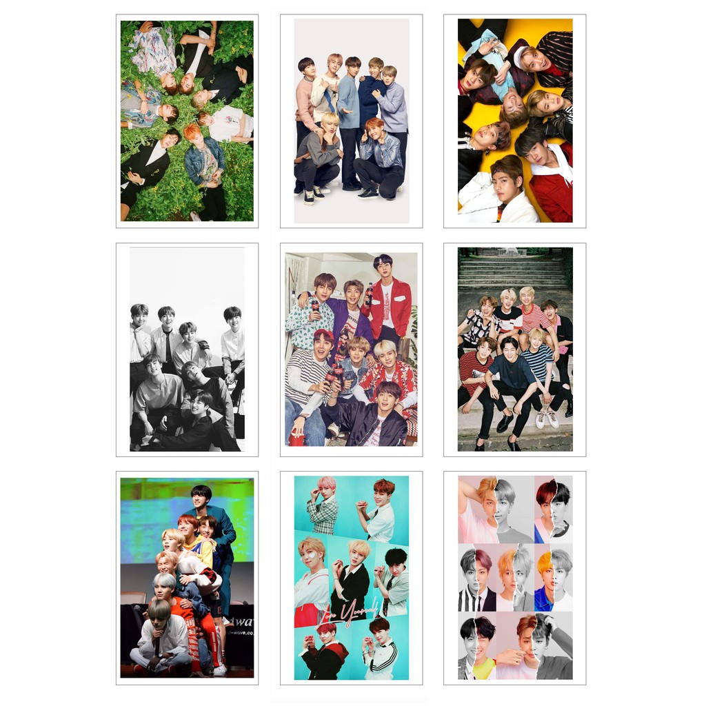 Lomo Card Ảnh BTS - Group Photo đủ 7 thành viên ( 27 ảnh)