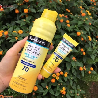 Xịt chống nắng và kem chống nắng mini neutrogena