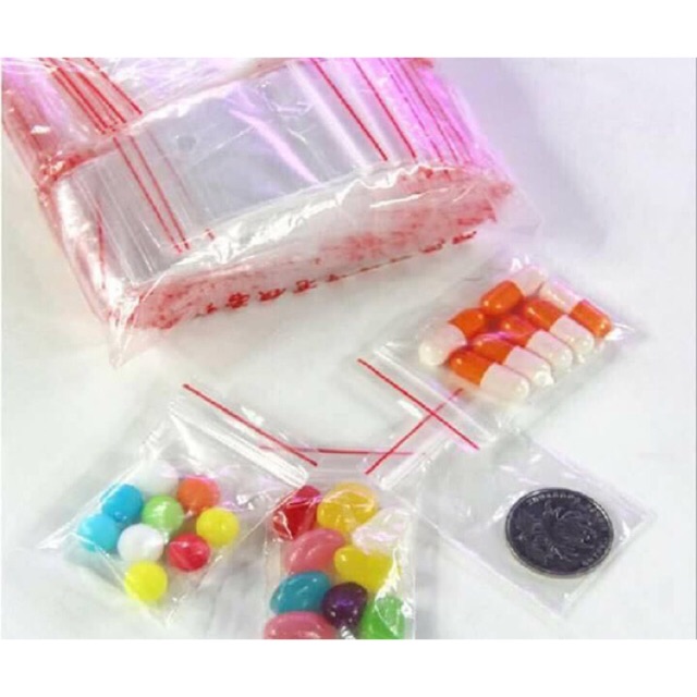 100gr túi zip chỉ đỏ  bấm vào chọn size