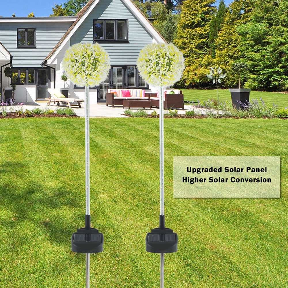 Đèn LED Năng Lượng Mặt Trời Chống Thấm Nước Hình Cầu Hoa Bồ Công Anh Trang Trí Sân Vườn