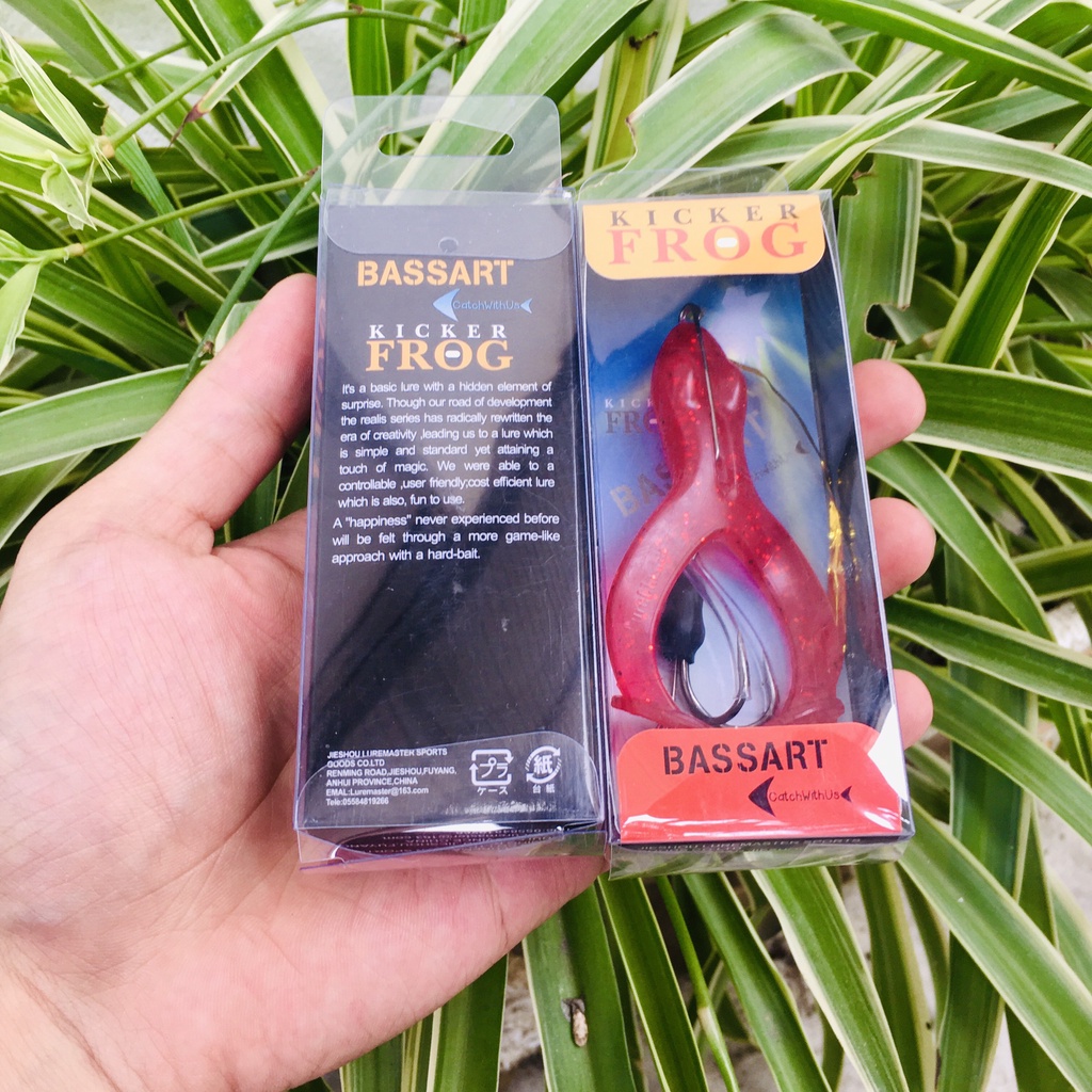 Mồi mềm câu lure Frog Kicker có thìa tạo hiệu ứng và lưỡi đôi có chống vướng phukiencaulure25