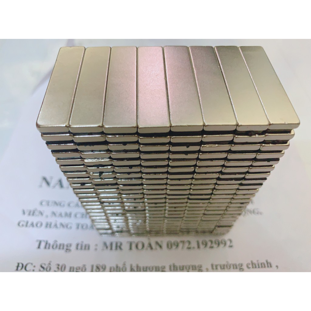 Nam châm , châm châm chữ nhật , nam châm kích thước 40x10x3mm