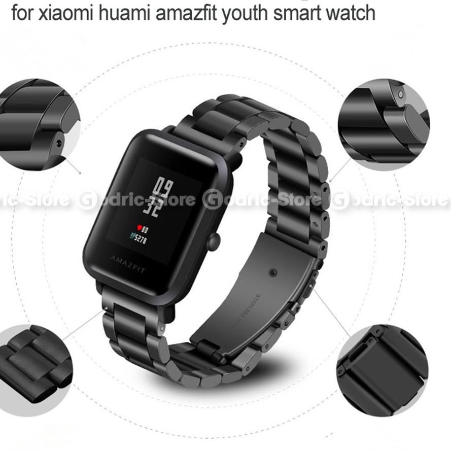 Dây Đeo Tay Bằng Thép Không Gỉ 20mm Cho Đồng Hồ Thông Minh Xiaomi Huami Amazfit Gts / Gtr 42mm / Bi