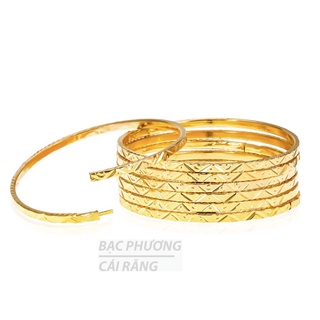Bộ 7 vòng ximen bản vuông mạ vàng 18k có khóa