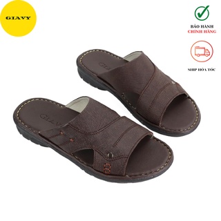 Dép nam quai da, dép nam trung niên, đế dúc 0184 - GIÀY GIAVY