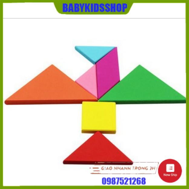 XẢ KHO GIÁ RẺ] Đồ chơi Tangram đơn có hướng dẫn