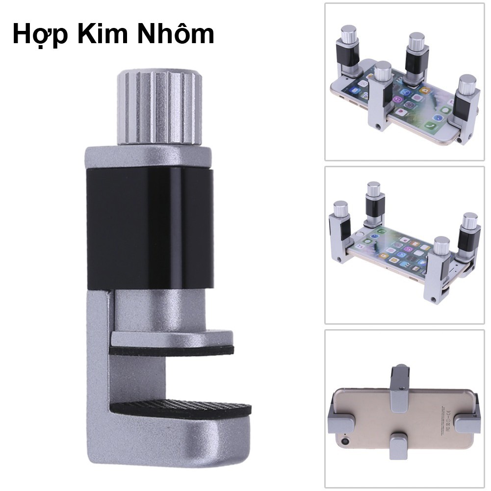 Kẹp nhôm xoay giữ cố định màn hình ép kính