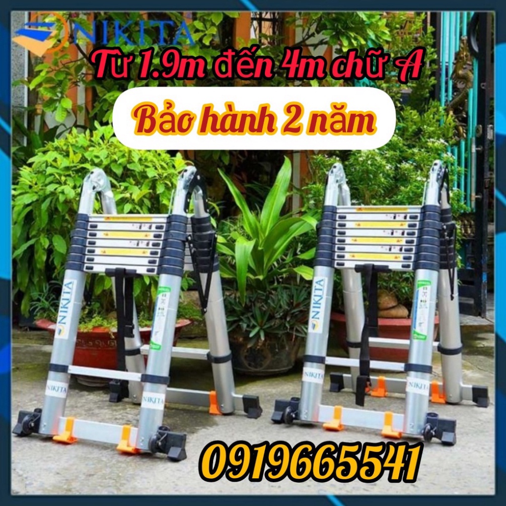 THANG NHÔM RÚT XẾP ĐÔI CHÍNH HÃNG NIKITA AI32,AI38,AI44,AI50,AI56,AI64,AI72,AI80