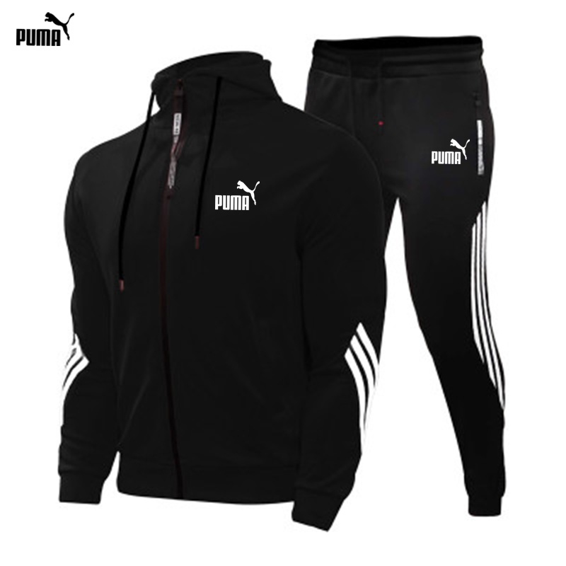 Set Đồ Thể Thao puma 2022 Gồm Áo Hoodie Tay Dài + Quần Dài Dáng Rộng Có Khóa Kéo Phong Cách Ramadan Cho Nam Và Nữ