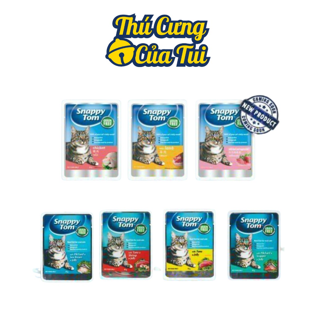 Thức Ăn Pate SNAPPY TOM Cho Mèo Lớn Dạng Gói - Thú Cưng Của Tui