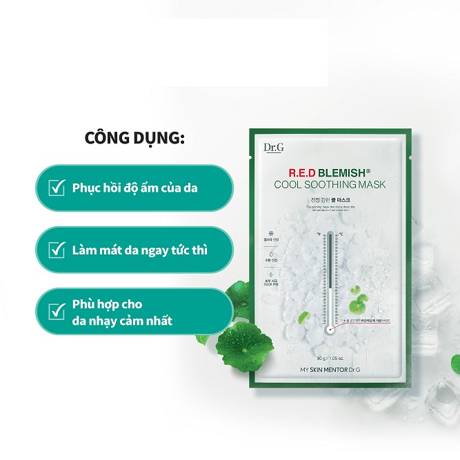 Dr.G Mặt nạ giấy R.E.D Blemish Cool Soothing Mask 30g