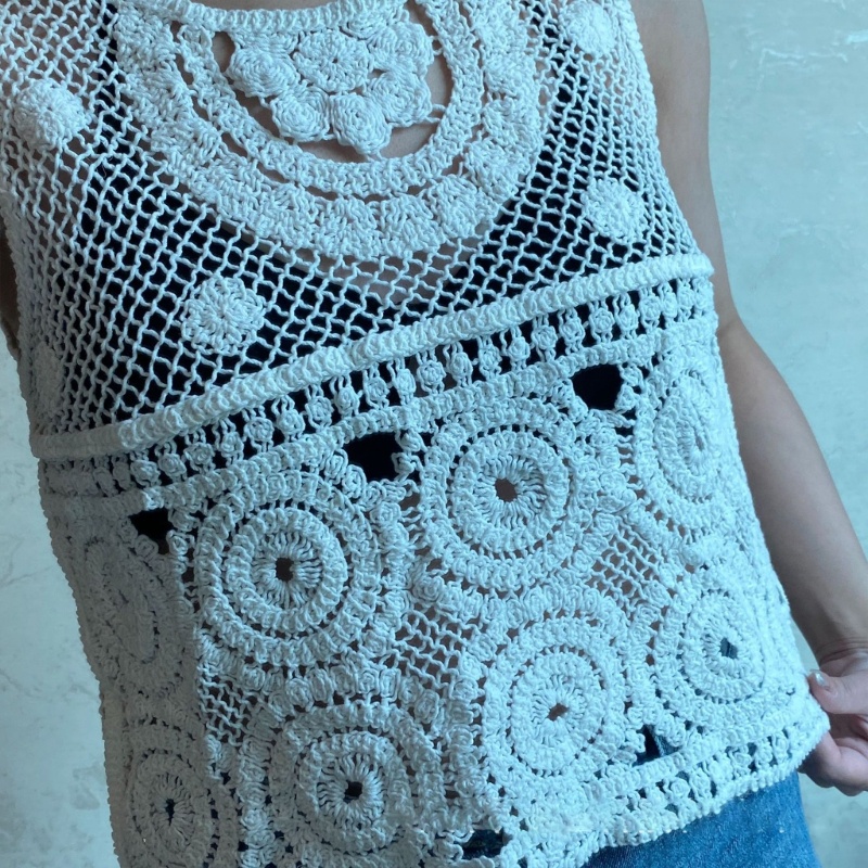 Áo Tank Top Dệt Kim Không Tay Dáng Rộng Thời Trang Cho Nữ