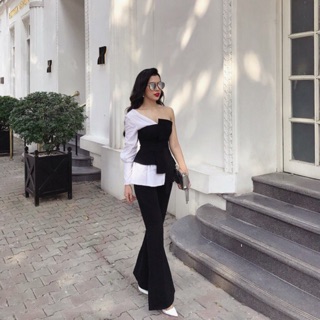 Áo cutout lệch vai