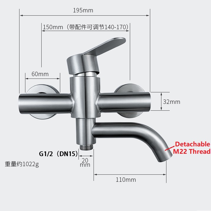 Van Vòi Nước Nóng Lạnh Bằng Thép Không Gỉ 304 Cho Nhà Tắm