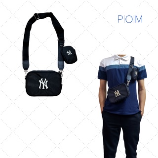 Túi đeo chéo nam nữ m.l.b ny black túi đeo chéo cao cấp b05 - pom store