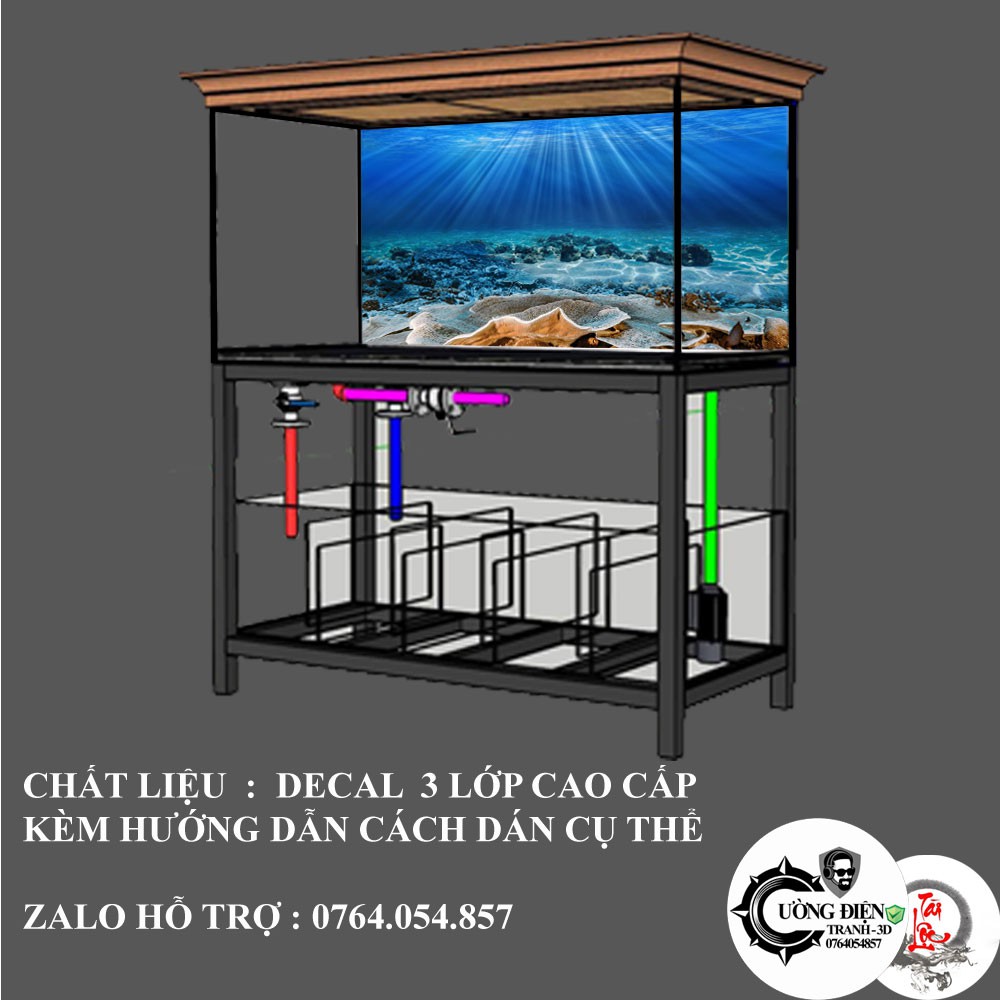 Tranh 3D dán bể các cảnh chất lượng cao - Hàng chính hãng , đẳng cấp