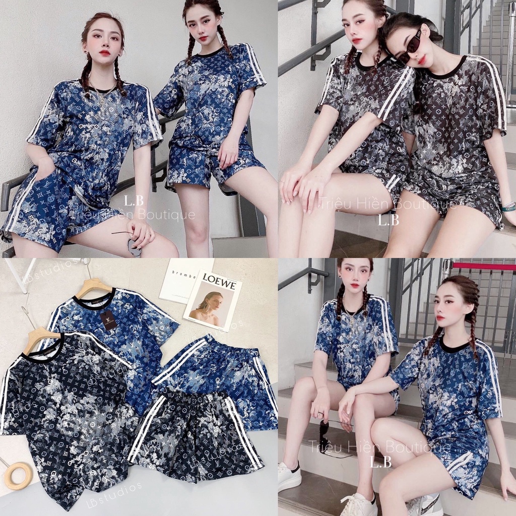 Set Bộ Đồ Nữ Thể Thao Áo Thun Form Rộng Mix Quần Cá Tính