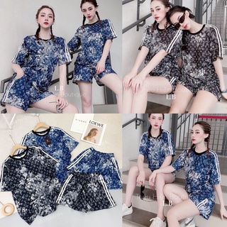 Set bộ đồ nữ thể thao áo thun form rộng mix quần cá tính