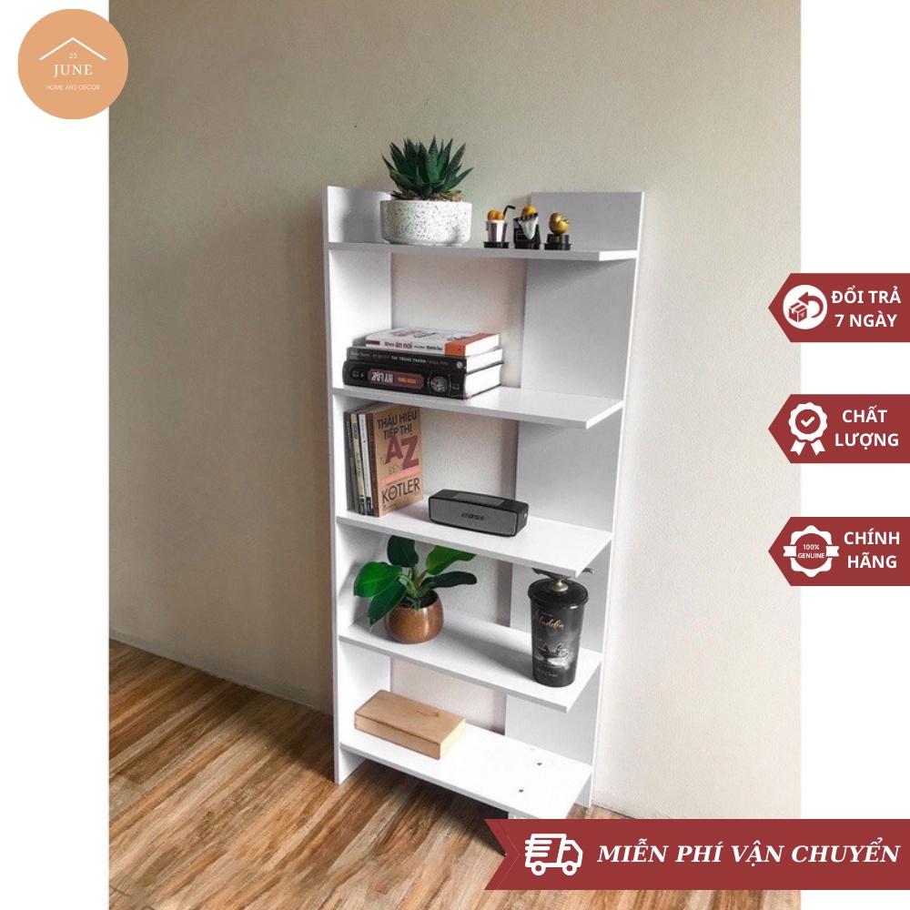 Kệ Sách Trắng ✅Miễn Ship✅ Kệ Để Sách Góc Tường Gỗ MDF Chịu Lực Cao