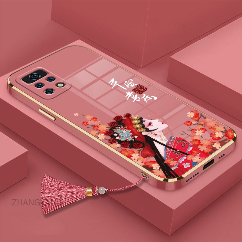 Ốp Điện Thoại TPU Silicone Mềm Mạ Điện Có Dây Đeo Cho Redmi note 11 note 11s note 11 pro