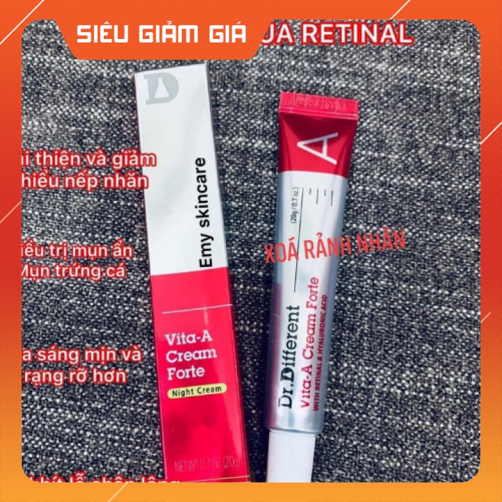 Kem Dưỡng Vita-A Cream Forte(0.01%-0.05%)/ 20ml - Retinal Dr.different [CHÍNH HÃNG]