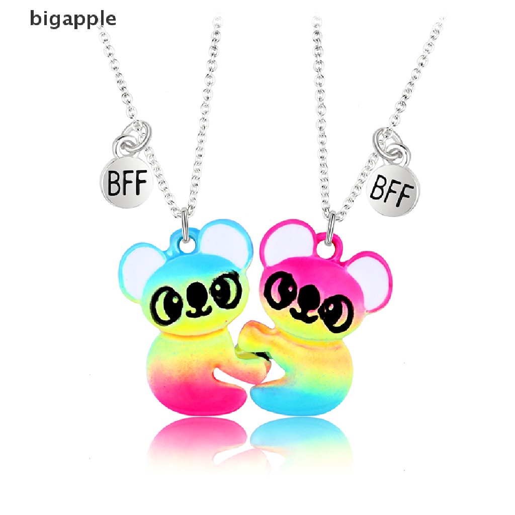 Bigapple Vòng cổ Choker Mặt Hình Gấu Và Trái Tim Mật Ong Dễ Thương Làm Quà Tặng Cho Cặp Đô