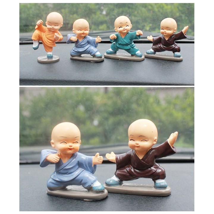 Bộ 4 chú tiểu múa võ kungfu 4KF tặng kèm keo dán