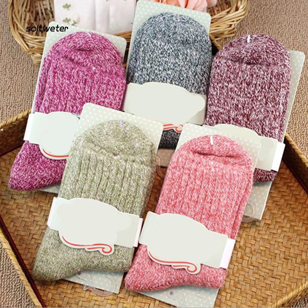 Bộ 5 đôi với vải sợi len ấm áp mùa đông dành cho nữ