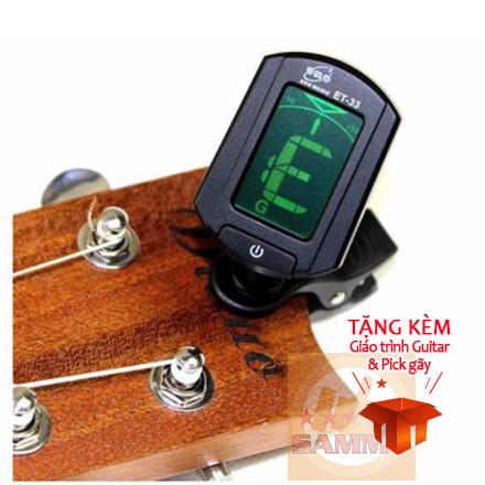 Máy Lên Dây Tuner Guitar Ukulele Enos ET33 Aroma AT01A