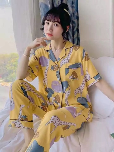 Pijama Lanh Lụa 🎁 pijama mặc nhà sau sinh vải lanh [ Tay ngắn - quần dài] | BigBuy360 - bigbuy360.vn