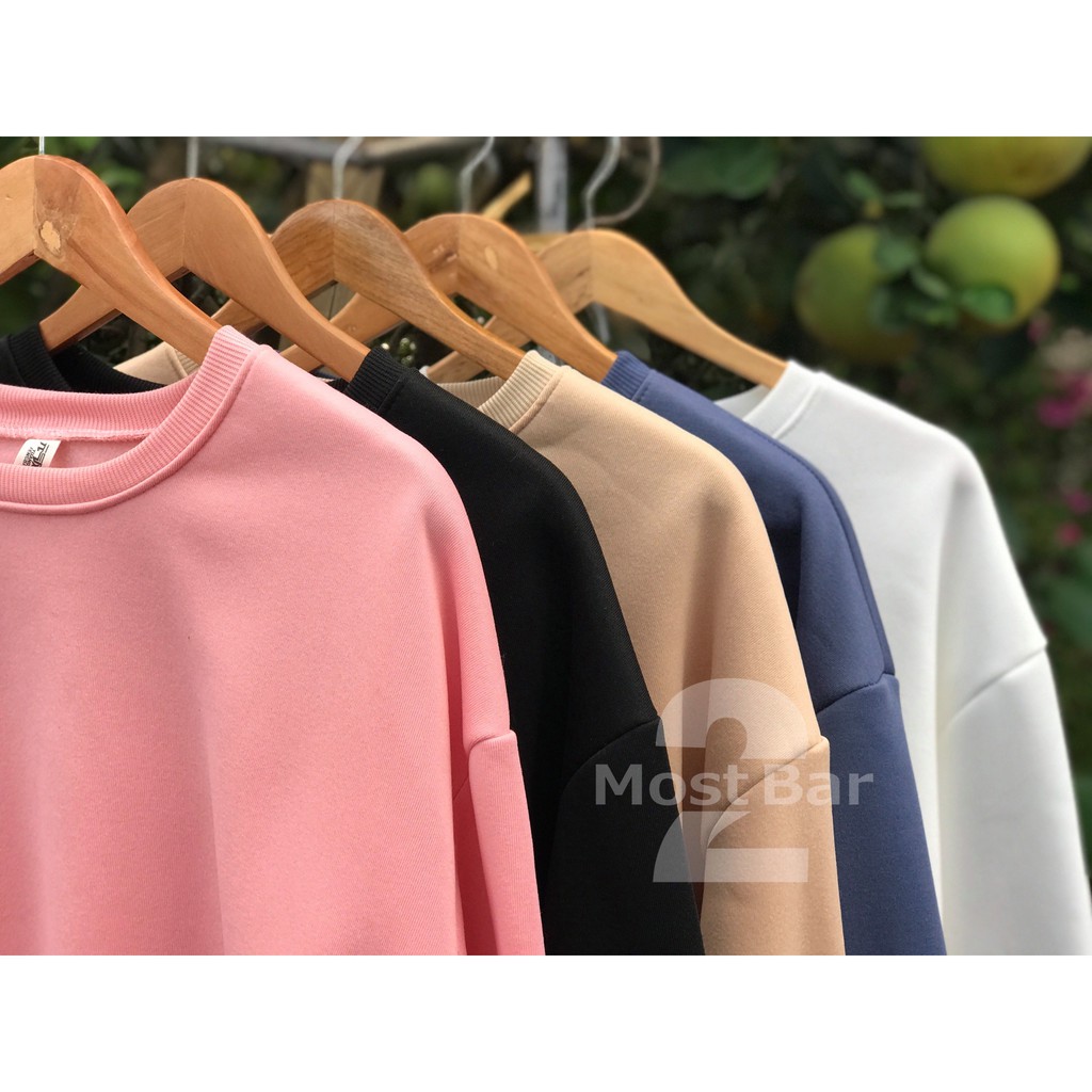 Áo nỉ bông bigsize unisex từ M đến 3XL, áo sweater nỉ bông nam nữ size lớn