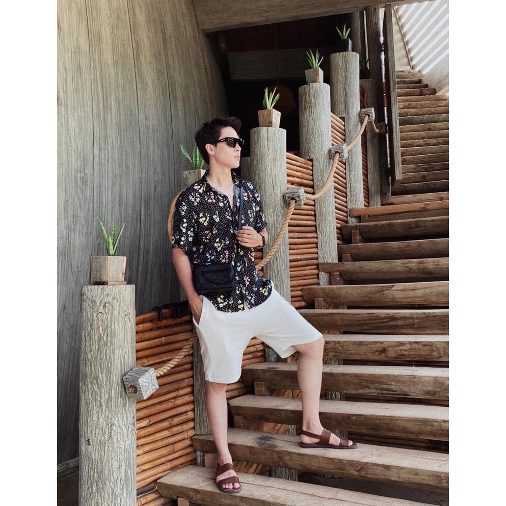 Áo sơ mi Amand Floral Pattern Shirt - Black